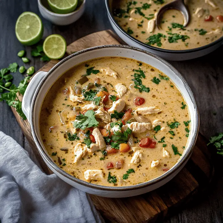 Easy Low Carb Keto White Chicken Chili Recipe - cookingwithtina.com