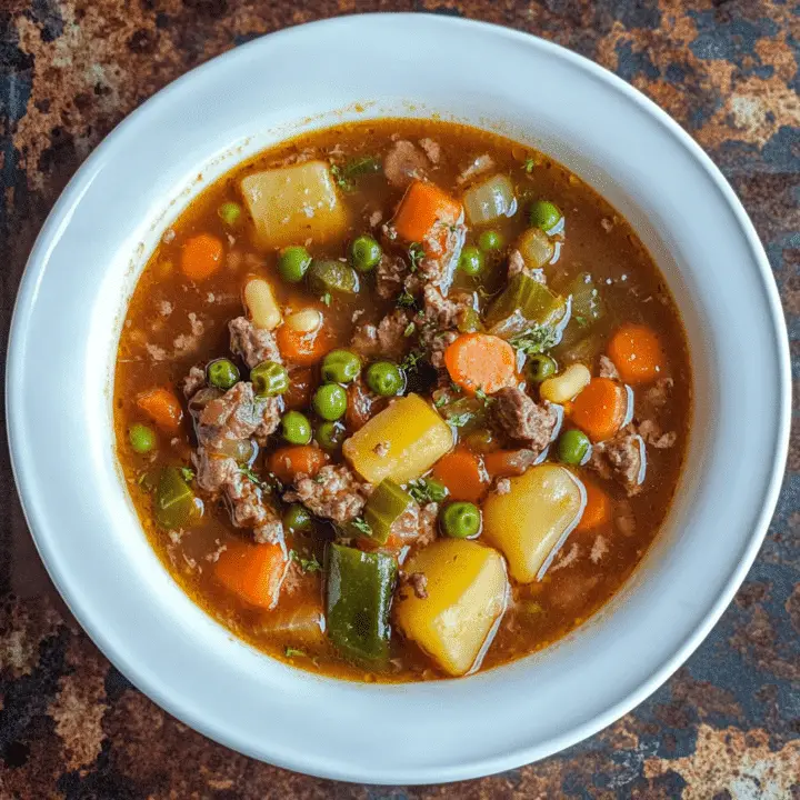 My Mom’s Old-Fashioned Vegetable Beef Soup Recipe - cookingwithtina.com