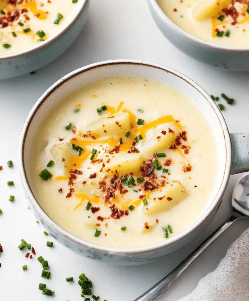 Cheesy Potato Soup Recipe - cookingwithtina.com